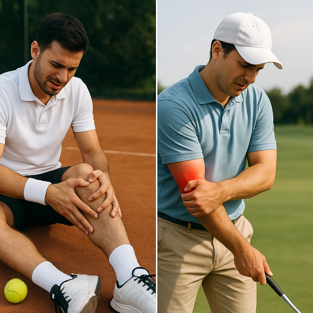 Jakie kontuzje najczęściej dotykają tenisistów i golfistów