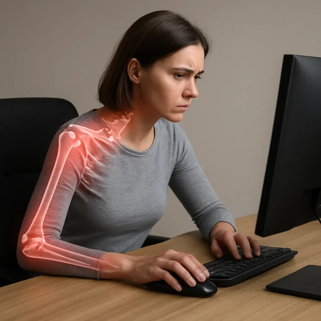 Jakie są skutki długotrwałej pracy przy komputerze dla układu ruchu